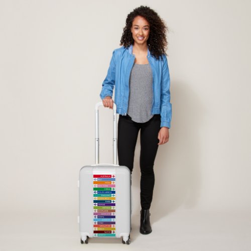 Colorful Travel Bucket List Luggage