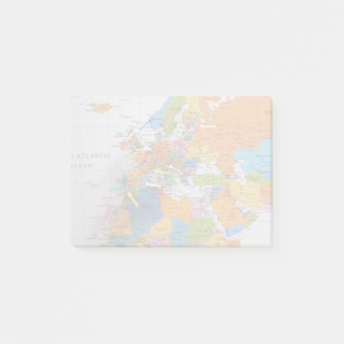 Colorful Travel Map Post_it Notes