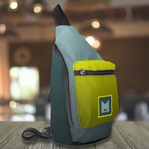 Colorful travel slingbag initial cross body bag