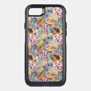 Colorful Travel Sticker Pattern OtterBox Commuter iPhone SE/8/7 Case