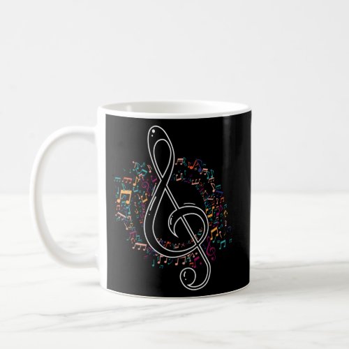 Colorful Treble Clef Coffee Mug