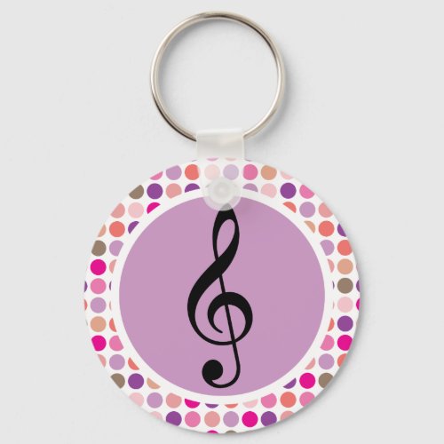 Colorful Treble Clef Keychain Gift