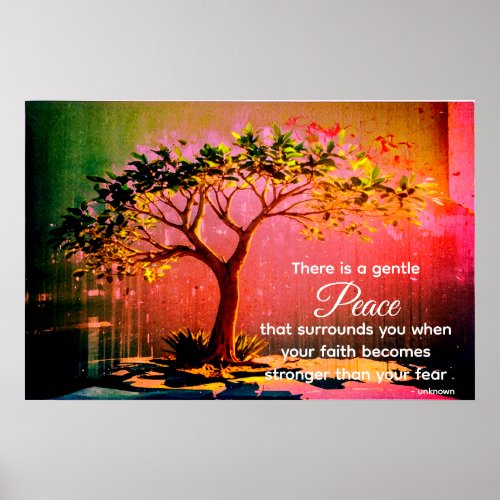  Colorful Tree AP81 Ethereal Modern Quote Poster