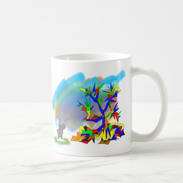 colorful tree coffee mug (Right)
