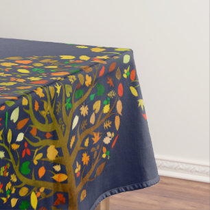 Colorful Tree for Tu Bishvat Tablecloth