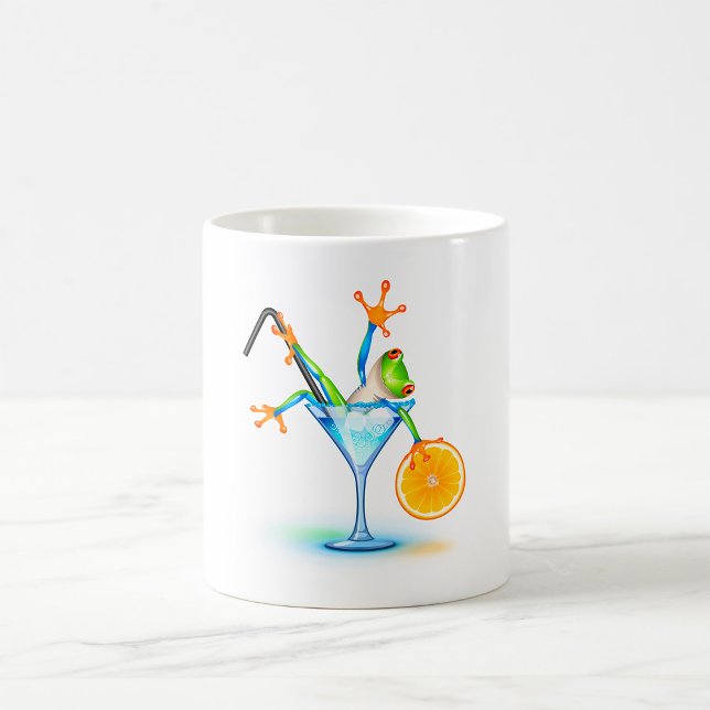 Colorful Tree Frog Cocktail Glass Coffee Mug (Creator Uploaded)