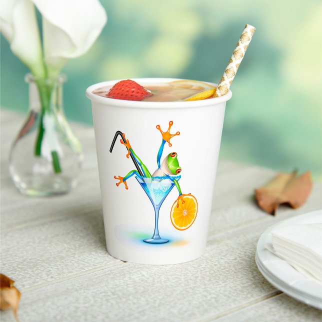 Colorful Tree Frog Cocktail Glass Paper Cups (Creator Uploaded)
