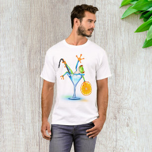 Colorful Tree Frog Cocktail Glass T-Shirt