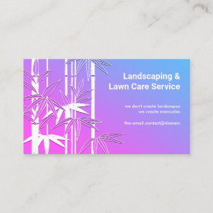 Colorful Tree Leaf Bamboo Landscape Lawn Care Business Card