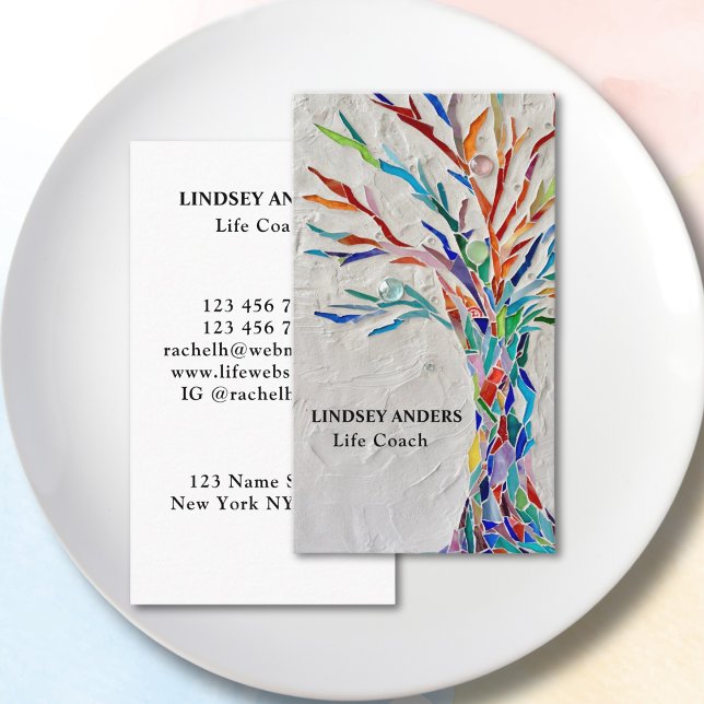 Colorful Tree Life Coach Business Card (Creator Uploaded)