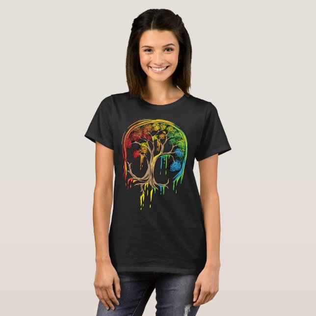 Colorful Tree Life is really good Tree Art Shirt (Front Full)