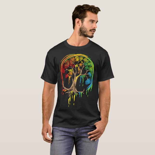 Colorful Tree Life is really good Tree Art Shirt (Front Full)