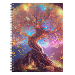 Colorful Tree of Life Ancient Glowing Notebook