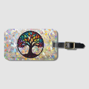 Colorful Tree of Life Design – Spiritual Boho Luggage Tag