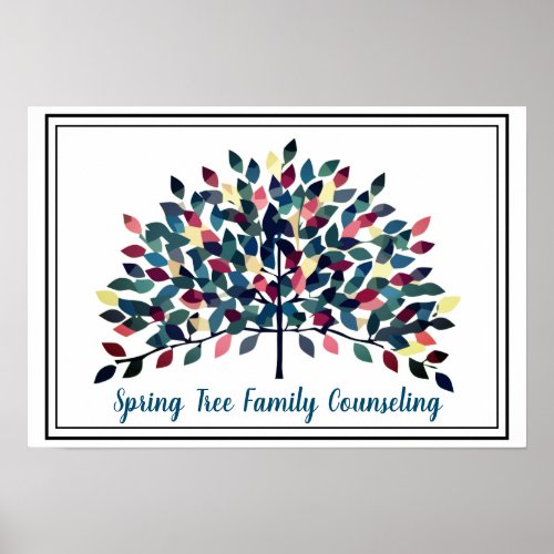 Colorful Tree of Life Print With Customizable Text
