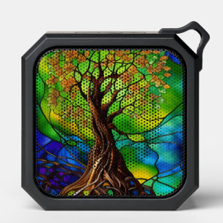 Colorful Tree of Life Stained Glass Look II Bluetooth Speaker