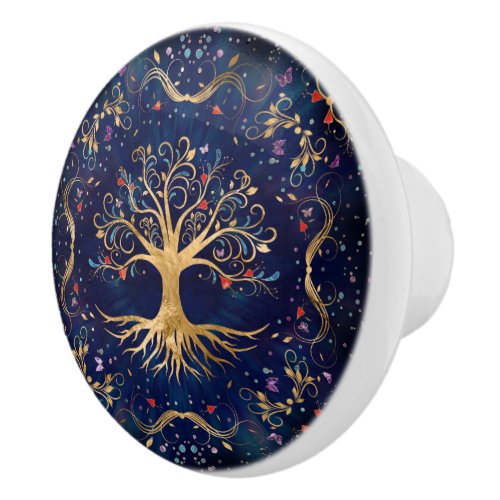 Colorful Tree of Life _ Yggdrasil Ceramic Knob