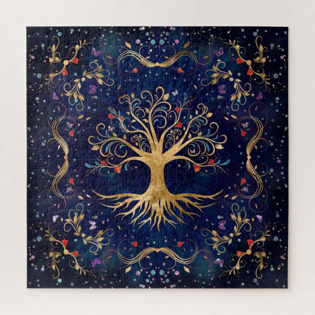 Colorful Tree of Life - Yggdrasil Jigsaw Puzzle (Vertical)