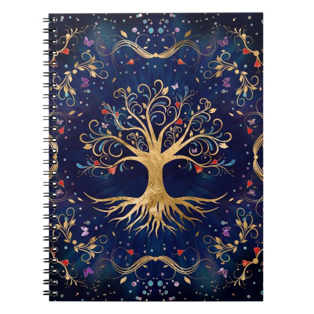 Colorful Tree of Life - Yggdrasil Notebook (Front)