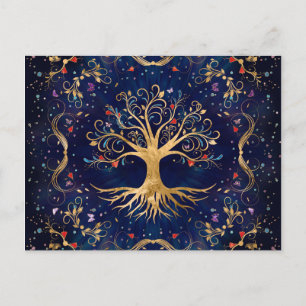 Colorful Tree of Life - Yggdrasil Postcard