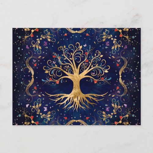Colorful Tree of Life _ Yggdrasil Postcard