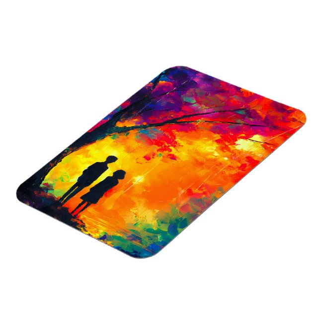 Colorful Tree of Love Magnet (Left Side)