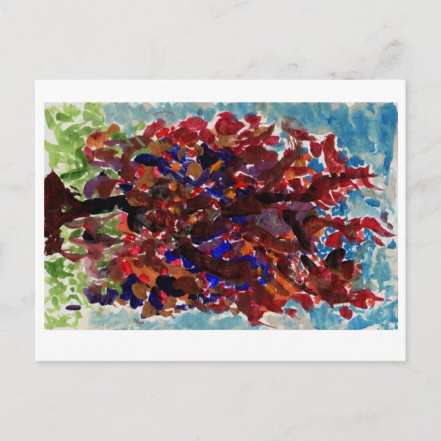 Colorful Tree postcard (Front)