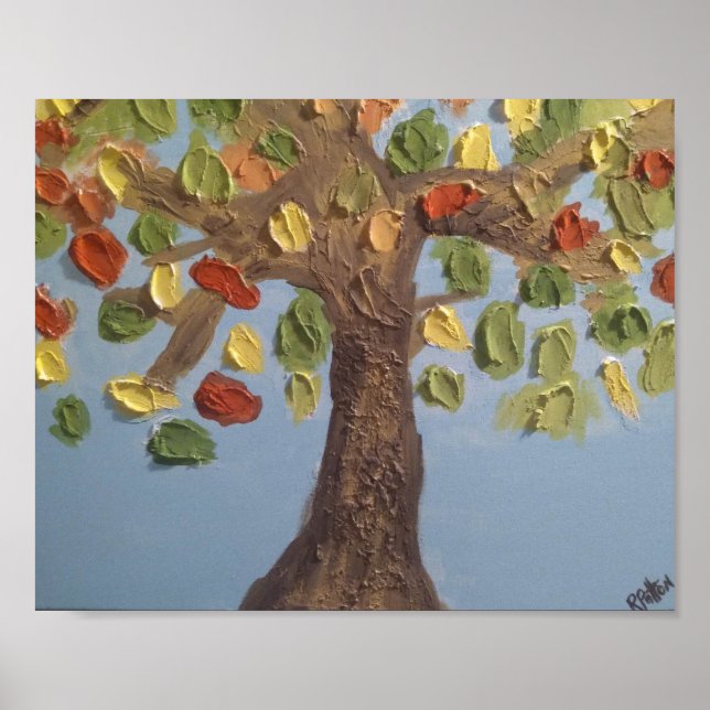 Colorful tree Poster (Front)