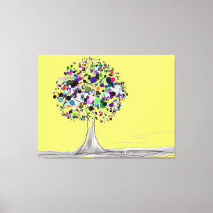 Colorful Tree Prosperity Canvas Print