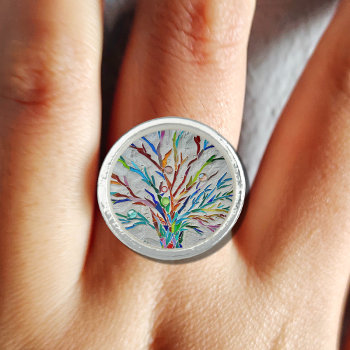 Colorful Tree Ring by SewMosaic at Zazzle