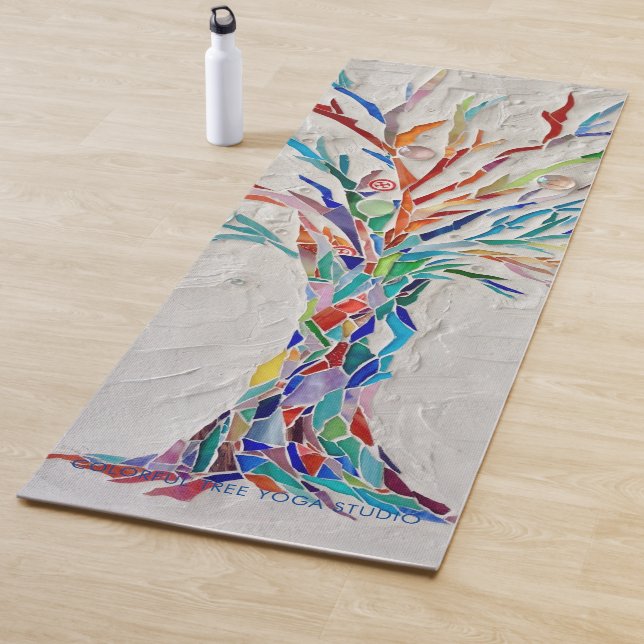 Colorful Tree Yoga Studio Mat (In Situ)