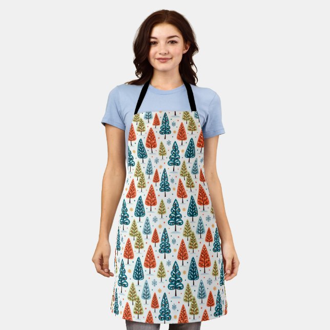 Colorful Trees Apron (Worn)
