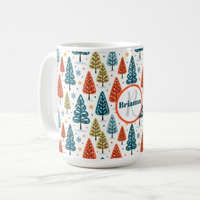 Colorful Trees Coffee Mug (Front Left)