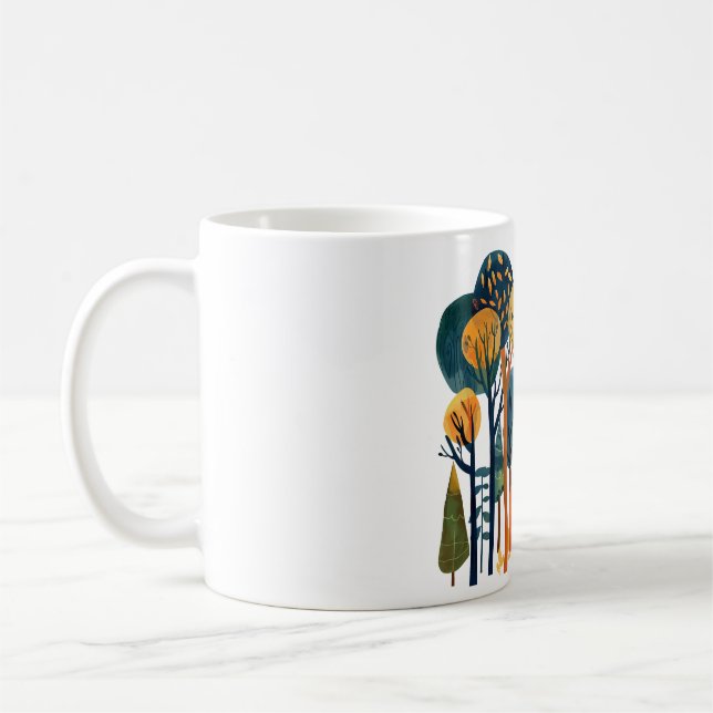 Colorful Trees - Colorful Forest Trees Mug (Left)
