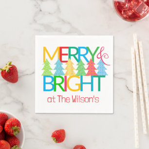 Colorful Trees Holiday Napkins