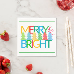 Colorful Trees Holiday Napkins