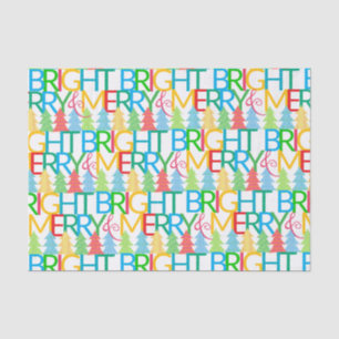 Colorful Trees Holiday Tissue Paper