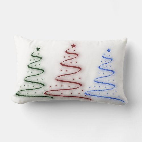 Colorful Trees_ Lumbar Pillow