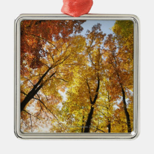 Colorful Trees Metal Ornament