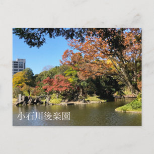 Colorful Trees Scenery at Japanese Garden Postcard