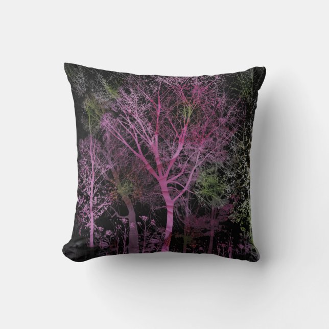 Colorful Tree's Throw Pillow (Front)