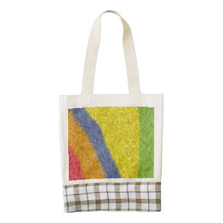 Colorful trendy abstract different pattern zazzle HEART tote bag