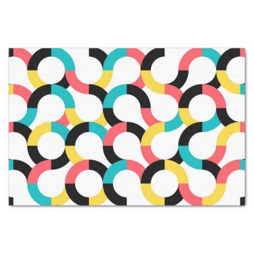 Colorful trendy cheerful fun modern geometric tissue paper