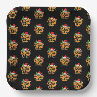 Colorful Trendy Christmas Paper Plates