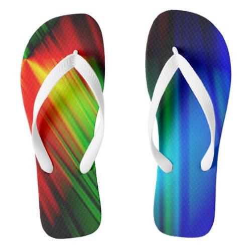 Colorful trendy flip flops