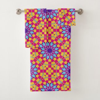 Colorful Trendy Modern Mosaic Geometric Pattern