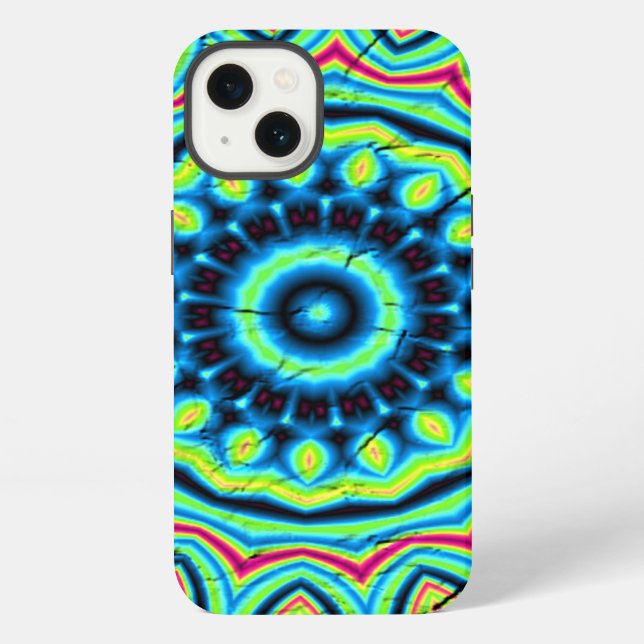 Colorful trendy pattern iphone case (Back)