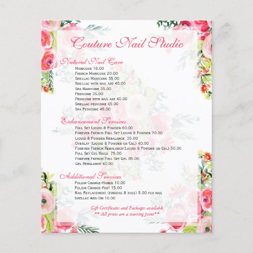 Colorful Trendy Watercolors Flowers Bouquet Flyer