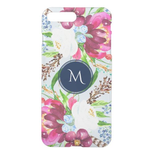 Colorful trendy watercolors flowers composition 2 iPhone 8 plus7 plus case