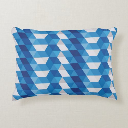 Colorful Triangle Geometric Pattern Accent Pillow